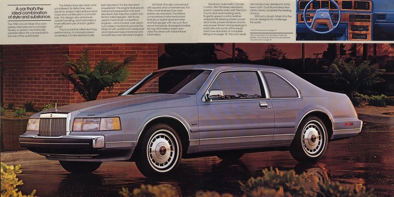 1986 Lincoln Continental Mark VII Brochure Page 11